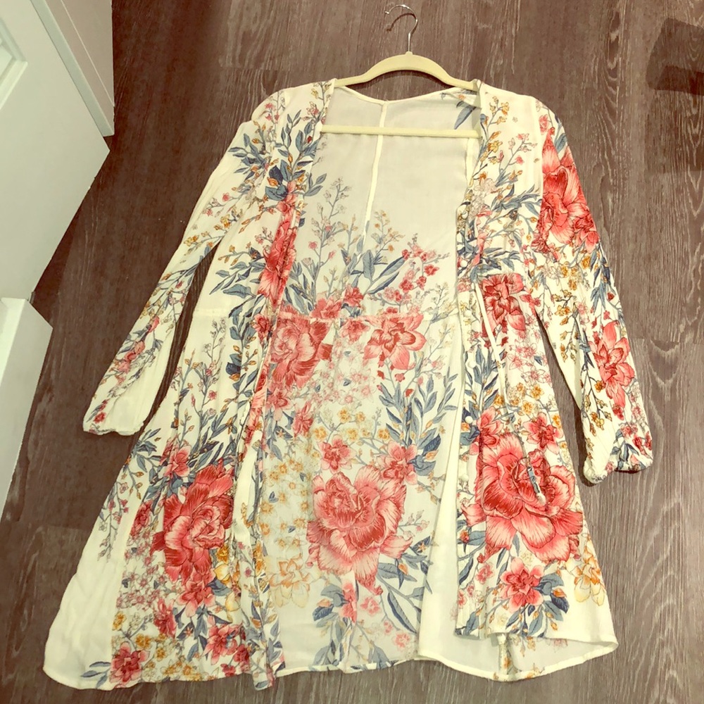 Kimono floral dress